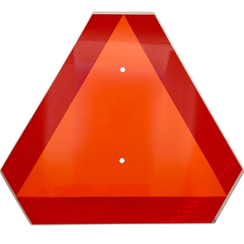 DXSIGN علامة المركبة البطيئة، علامة مثلث المركبة البطيئة، ألمنيوم 14"x16" 3M عاكسة لعربة الجولف - Image 1